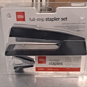 Office Depot Black Stapler Set with Standard Staples